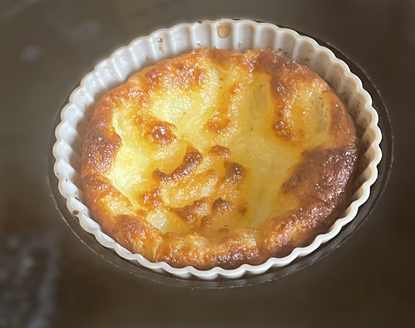 Single Mini Milk Tart in Baking Pan